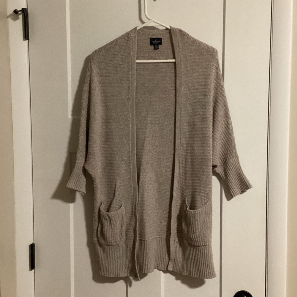 American Eagle Outfitters Taupe Cardigan
